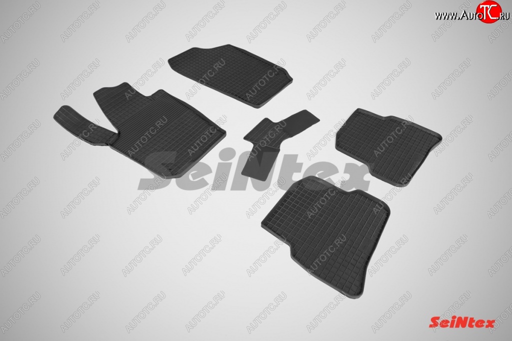 3 099 р. Износостойкие резиновые коврики в салон Сетка Seintex  Seat Ibiza ( 6J,6P хэтчбэк 5 дв.,  6J,6P универсал) (2012-2016)  рестайлинг  с доставкой в г. Пермь