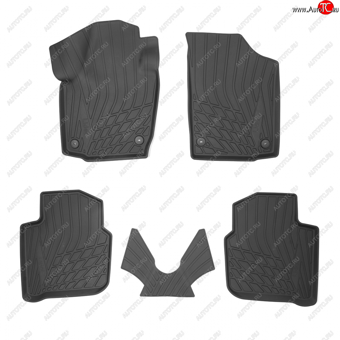 2 599 р. Коврики салона Unidec (полиуретан)  Seat Toledo  седан (2011-2018) (Чёрные)  с доставкой в г. Пермь