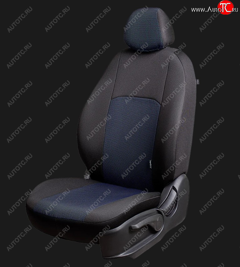 6 649 р. Чехлы сидений Lord Autofashion Дублин (жаккард, 60/40, раздельная спинка и сиденья, 3Г-образ. подголовника)  Chery Tiggo T11 (2013-2016), Vortex Tingo (2010-2014) (Чёрный, Ёж синий)  с доставкой в г. Пермь