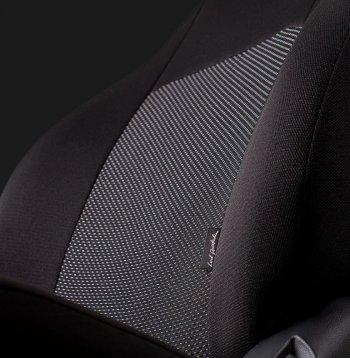 5 999 р. Чехлы сидений Lord Autofashion Дублин (жаккард, 60/40, раздельное заднее сиденье, 3Г-образ. подголовника)  Chevrolet Aveo ( T200,  T250) (2003-2011), Ravon Nexia R3 (2016-2020) (Чёрный, Ёж белый)  с доставкой в г. Пермь. Увеличить фотографию 2