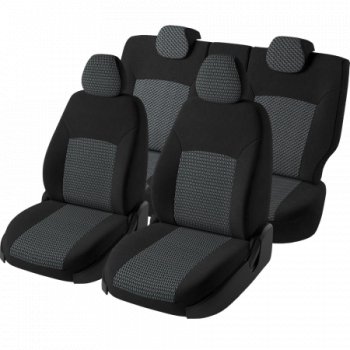 5 549 р. Чехлы сидений Lord Autofashion Дублин (жаккард, цельное заднее сиденье) Daewoo Nexia дорестайлинг (1995-2008) (Чёрный, зигзаг)  с доставкой в г. Пермь. Увеличить фотографию 3