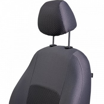 5 699 р. Чехлы сидений Lord Autofashion Дублин (жаккард, 60/40, раздельная спинка, 2Г-образ. подголовника) Hyundai Solaris RBr хэтчбэк дорестайлинг (2010-2014) (Серый, Сеул серый)  с доставкой в г. Пермь. Увеличить фотографию 2