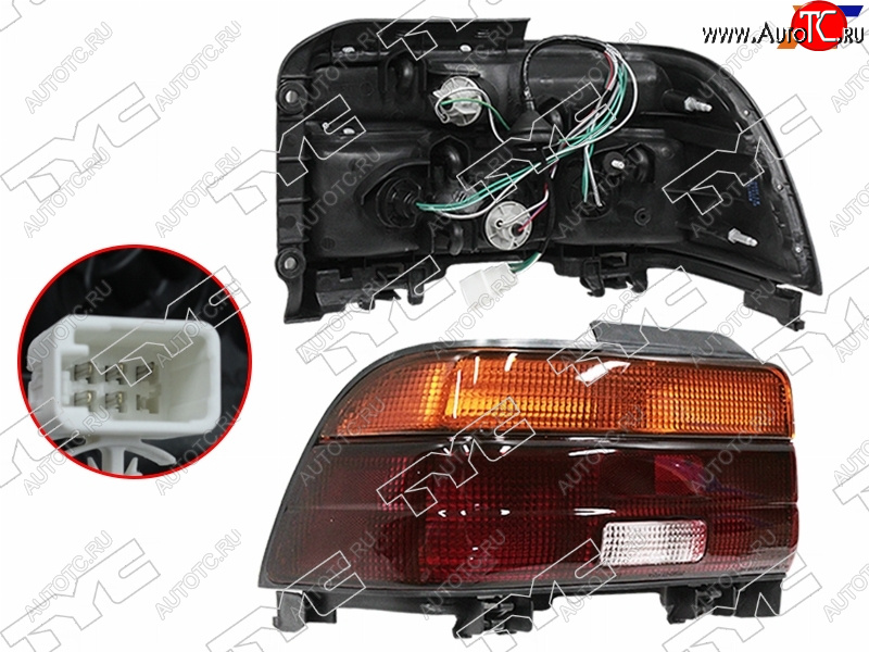 3 399 р. Левый фонарь задний TYC Toyota Corolla E100 седан (1991-2002)  с доставкой в г. Пермь