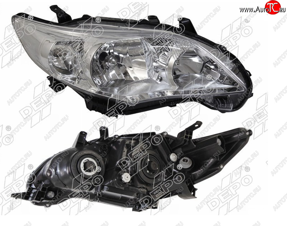 12 999 р. Правая фара DEPO Toyota Corolla E150 седан рестайлинг (2009-2013)  с доставкой в г. Пермь
