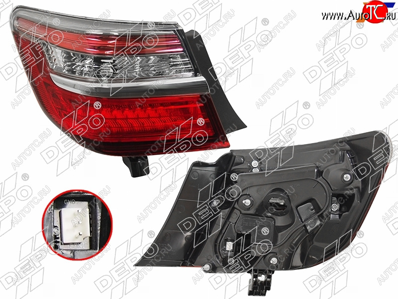 7 999 р. Левый фонарь задний DEPO Toyota Camry XV55 1-ый рестайлинг (2014-2017)  с доставкой в г. Пермь