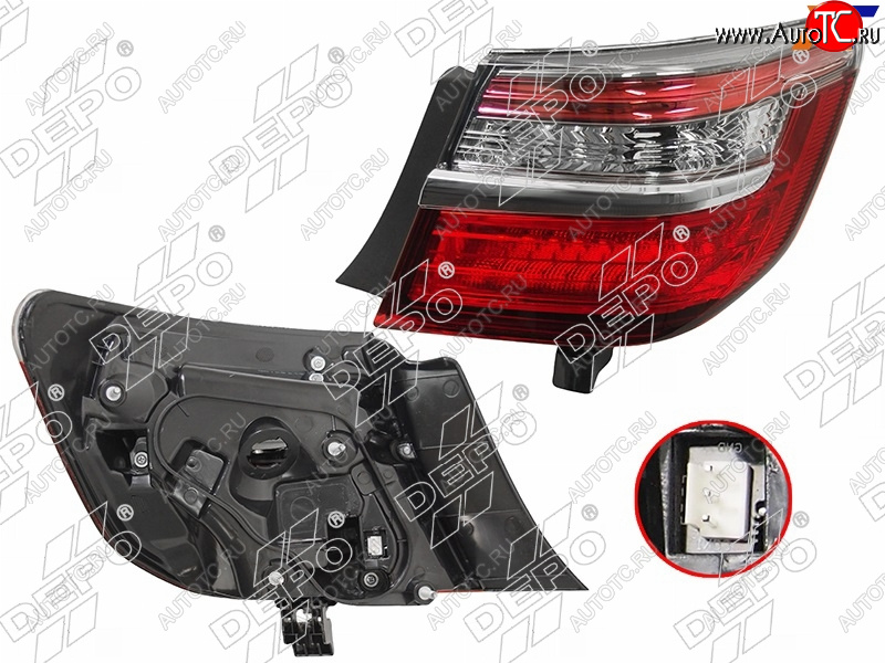 7 999 р. Правый фонарь задний DEPO Toyota Camry XV55 1-ый рестайлинг (2014-2017)  с доставкой в г. Пермь