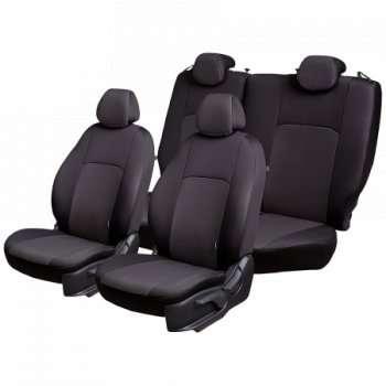 5 999 р. Чехлы сидений Lord Autofashion Дублин (жаккард, 60/40, раздельная задняя спинка, 3Г-образ. подголовника) Mitsubishi ASX дорестайлинг (2010-2012) (Чёрный, стежок серый)  с доставкой в г. Пермь. Увеличить фотографию 3