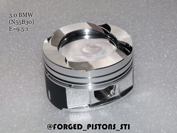 Поршни (BMW 3,0l N55B30 (CR=9,5) кольца 1,5/1,5/2,0) СТИ BMW X5 E70 дорестайлинг (2006-2010) (диаметр поршня: 84.00 мм)