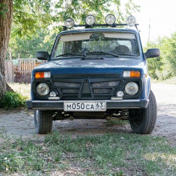 1 259 р. Декоративная решетка радиатора Autodemic (с противотуманками) Лада Нива 4х4 2121 3 дв. дорестайлинг (1977-2019)  с доставкой в г. Пермь. Увеличить фотографию 5
