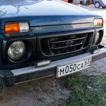 949 р. Декоративная решетка радиатора Autodemic Шашки Лада Нива 4х4 2121 3 дв. дорестайлинг (1977-2019)  с доставкой в г. Пермь. Увеличить фотографию 2