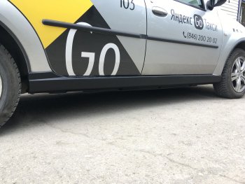 2 259 р. Пороги Автостайл  Renault Logan  1 (2004-2016) дорестайлинг, рестайлинг  с доставкой в г. Пермь. Увеличить фотографию 10