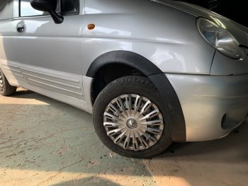 1 059 р. Накладки арок переднего и заднего бамперов Автостайл Daewoo Matiz M150 рестайлинг (2000-2016) (Текстурная поврехность)  с доставкой в г. Пермь. Увеличить фотографию 4