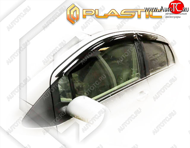 1 999 р. Дефлектора окон CA-Plastic  Toyota Yaris  XP90 (2005-2010) дорестайлинг, хэтчбэк 5 дв., рестайлинг, хэтчбэк 5 дв. (Classic полупрозрачный, Без хром. молдинга)  с доставкой в г. Пермь