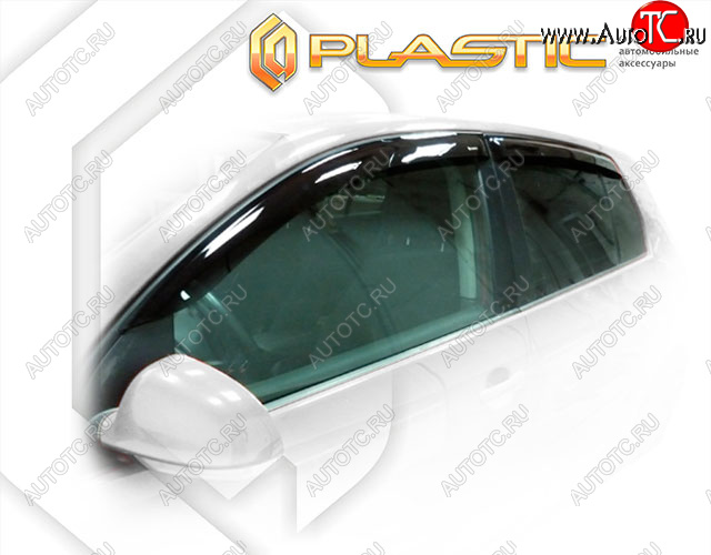 2 199 р. Дефлектора окон CA-Plastic Volkswagen Golf 5 хэтчбэк (2003-2009) (Classic полупрозрачный, Без хром. молдинга)  с доставкой в г. Пермь