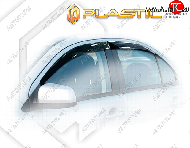 1 999 р. Дефлектора окон CA-Plastic Mitsubishi Lancer 10 CY седан рестайлинг (2011-2017) (Classic полупрозрачный, Без хром. молдинга)  с доставкой в г. Пермь