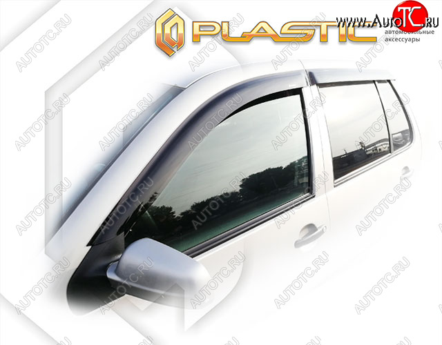 1 999 р. Дефлектора окон CA-Plastic  Volkswagen Golf  4 (1997-2003) (Classic полупрозрачный, Без хром. молдинга)  с доставкой в г. Пермь