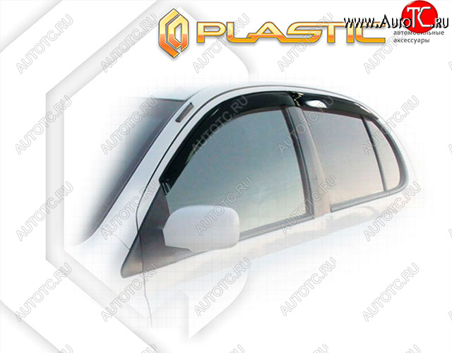 1 899 р. Дефлектора окон CA-Plastic  Toyota Yaris  XP10 (1999-2005) хэтчбэк 5 дв. (Classic полупрозрачный, Без хром. молдинга)  с доставкой в г. Пермь