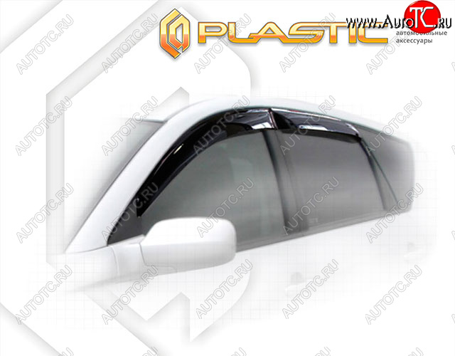 1 999 р. Дефлектора окон CA-Plastic  Toyota Caldina  T240 (2005-2007) универсал рестайлинг (Classic полупрозрачный, Без хром. молдинга, Крепление на скотч)  с доставкой в г. Пермь