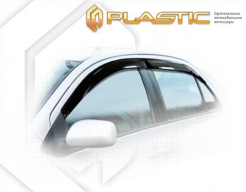 Ветровики дверей CA-Plastic Toyota Yaris  XP90 (2006-2011) седан дорестайлинг, седан рестайлинг (Classic полупрозрачный)