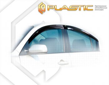 Ветровики дверей Classic полупрозрачный CA Plastic на Mazda Axela седан  2009-2013