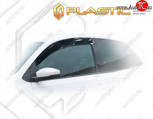 1 839 р. Дефлектора окон CA-Plastic (3 двери)  Volkswagen Polo  5 (2009-2015) хэтчбек дорестайлинг (Classic полупрозрачный, Без хром. молдинга)  с доставкой в г. Пермь