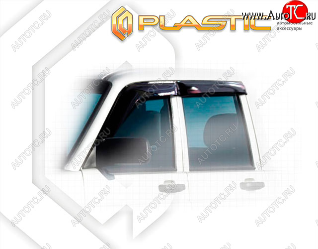 2 079 р. Дефлектора окон CA-Plastic  Уаз Патриот  23632 (2014-2025) 1 рестайлинг пикап, 2-ой рестайлинг пикап (Classic полупрозрачный, Без хром. молдинга)  с доставкой в г. Пермь