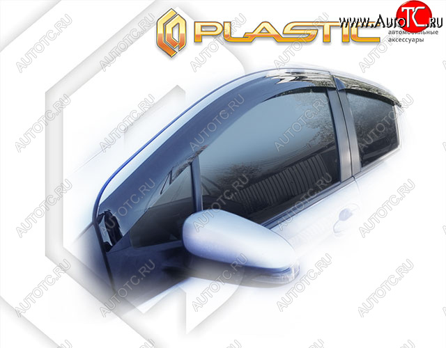 2 079 р. Дефлектора окон CA-Plastic  Toyota Vitz  XP130 (2010-2014) хэтчбэк 5 дв. дорестайлинг (Classic полупрозрачный, Без хром. молдинга)  с доставкой в г. Пермь