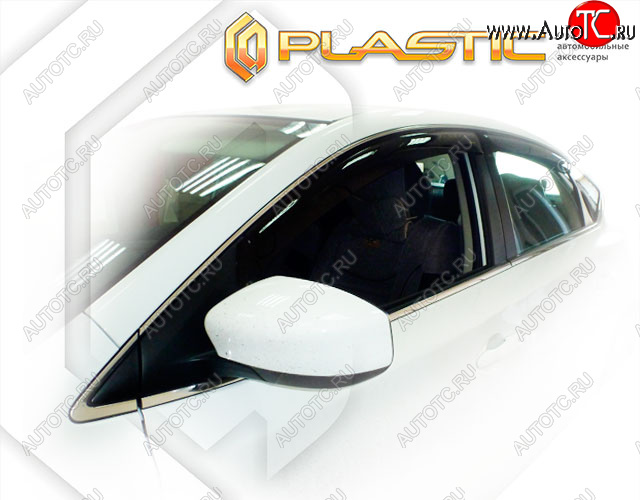 1 999 р. Ветровики дверей CA-Plastic  Nissan Bluebird Sylphy  седан (2012-2025) NB17 (Classic полупрозрачный, Без хром. молдинга)  с доставкой в г. Пермь
