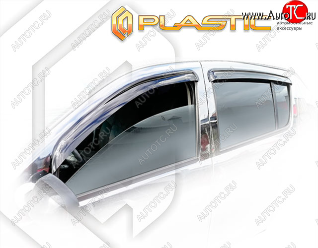 1 999 р. Ветровики дверей CA-Plastic Renault Sandero Stepway (BS) (2010-2014) (Classic полупрозрачный, Без хром. молдинга)  с доставкой в г. Пермь