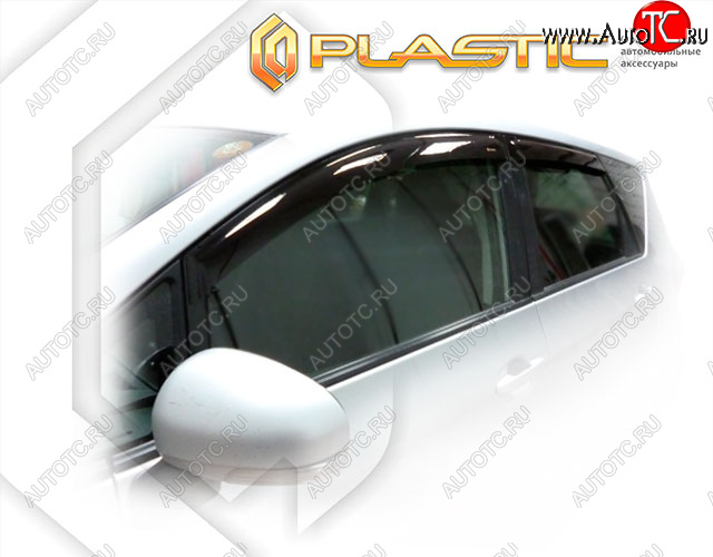 1 899 р. Ветровики дверей CA-Plastic  Toyota Verso S  P120 (2010-2015) хэтчбэк 5 дв. дорестайлинг, хэтчбэк 5 дв. рестайлинг (Classic полупрозрачный)  с доставкой в г. Пермь