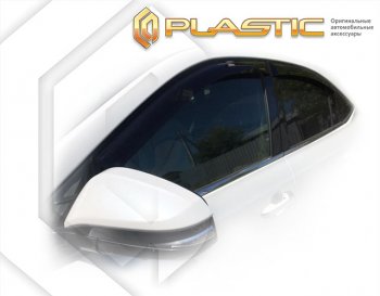 2 079 р. Дефлектора окон CA-Plastic  Toyota Harrier  XU60 (2013-2017) дорестайлинг (серия Classic полупрозрачный, Без хром. молдинга)  с доставкой в г. Пермь. Увеличить фотографию 2