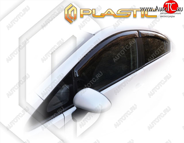 1 999 р. Дефлектора окон (Американская сборка) CA-Plastic  KIA Rio  3 QB (2011-2015) дорестайлинг седан (Classic полупрозрачный)  с доставкой в г. Пермь