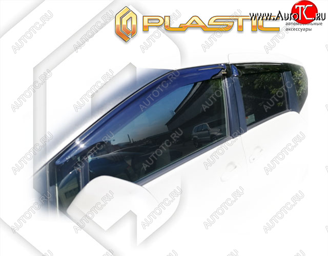 2 079 р. Дефлектора окон CA-Plastic  Toyota Sienta  XP170 (2015-2025) дорестайинг, 1-ый рестайлинг (Classic полупрозрачный, Без хром. молдинга)  с доставкой в г. Пермь