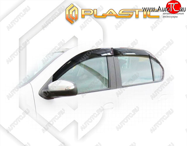 2 099 р. Дефлектора окон CA-Plastic Renault Logan 2 рестайлинг (2018-2025) (Classic полупрозрачный)  с доставкой в г. Пермь