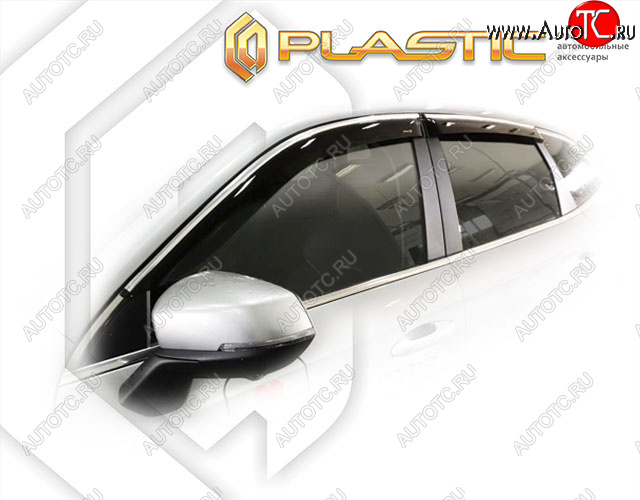 2 099 р. Ветровики дверей CA-Plastic Haval Jolion дорестайлинг (2020-2024) (Classic полупрозрачный, Без хром. молдинга)  с доставкой в г. Пермь