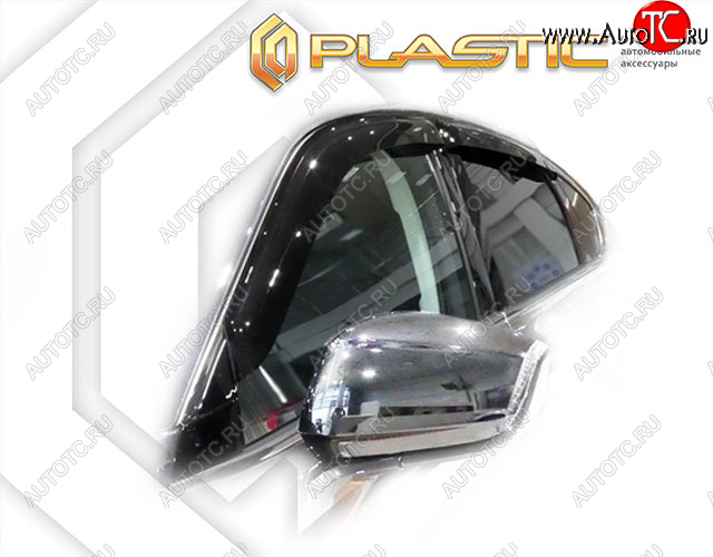 2 099 р. Ветровики дверей CA-Plastic Geely Tugella FY11,HPBA4 рестайлинг (2022-2025) (Classic полупрозрачный, Без хром. молдинга)  с доставкой в г. Пермь