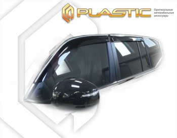 2 199 р. Дефлектора окон CA-Plastic Toyota Land Cruiser J300 дорестайлинг (2021-2025) (серия Classic полупрозрачный, Без хром. молдинга, Крепление только на скотч)  с доставкой в г. Пермь. Увеличить фотографию 2
