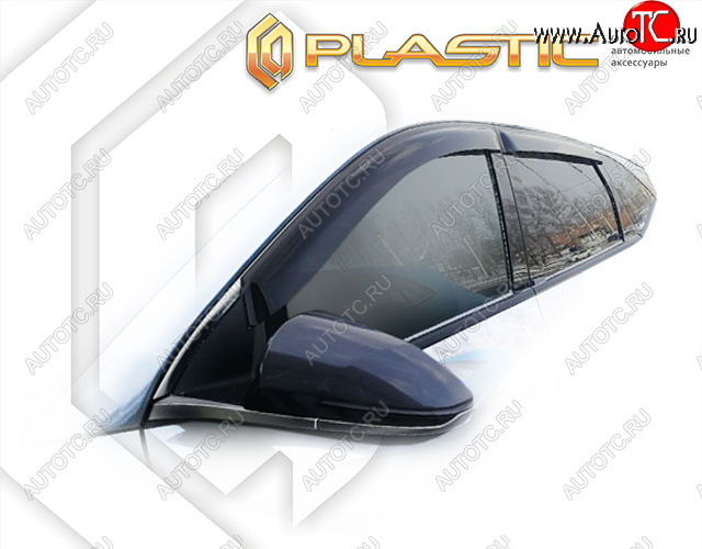 2 099 р. Ветровики дверей CA-Plastic Hyundai Tucson NX4 (2020-2022) (Classic полупрозрачный, Без хром. молдинга)  с доставкой в г. Пермь