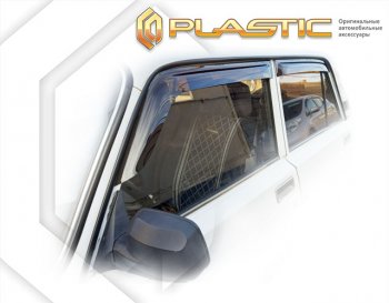 1 839 р. Дефлектора окон CA-Plastic Лада 2107 (1982-2012) (серия Classic полупрозрачный)  с доставкой в г. Пермь. Увеличить фотографию 2