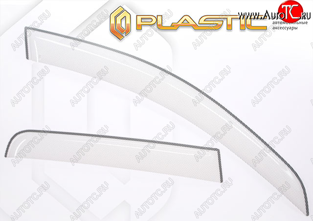 3 099 р. Дефлектора окон CA-Plastic Toyota RAV4 XA40 5 дв. дорестайлинг (2012-2015) (Шелкография белая, Без хром. молдинга)  с доставкой в г. Пермь