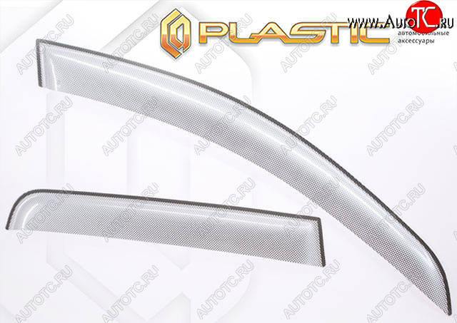 2 199 р. Ветровики дверей CA-Plsastic AUTOMODEL} Toyota RAV4 XA30 5 дв. 1-ый рестайлинг (2008-2010) (Шелкография серебро)  с доставкой в г. Пермь