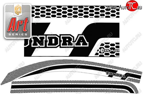 2 299 р. Ветровики дверей (Crew) CA-Plastic  Toyota Fortuner  AN50/AN60 (2008-2011) 1-ый рестайлинг (Серия Art белая, без хром. молдинга)  с доставкой в г. Пермь
