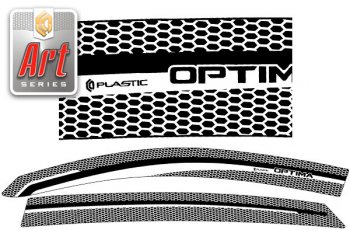 Ветровики дверей CA-Plastic KIA Optima  3 TF (2010-2016) дорестайлинг седан, рестайлинг седан