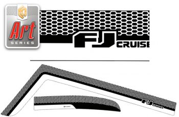 Ветровики дверей CA-Plsastic Toyota FJ-Cruiser (2006-2018) (Серия Art черная)
