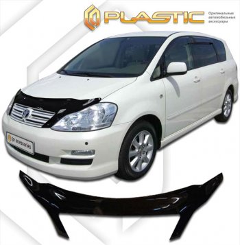 2 599 р. Дефлектор капота CA-Plastic exclusive  Toyota Ipsum  ACM20 (2003-2009) рестайлинг (серия Classic чёрный, Без надписи)  с доставкой в г. Пермь. Увеличить фотографию 2