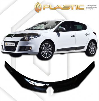Дефлектор капота (exclusive) CA-Plastic Renault Megane  купе 3 дв. (2008-2014) дорестайлинг, 1-ый рестайлинг