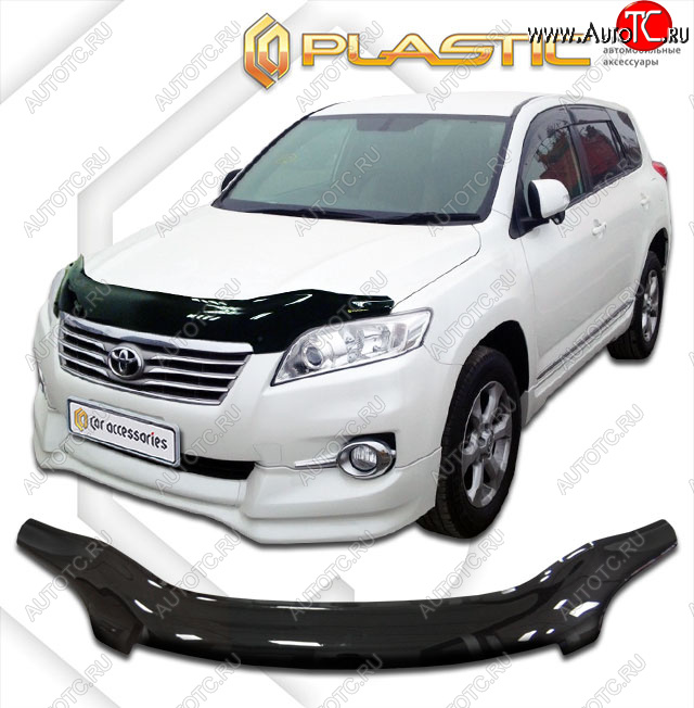 2 399 р. Дефлектор капота (exclusive) CA-Plastic  Toyota Vanguard (2007-2013) (Classic чёрный, Без надписи)  с доставкой в г. Пермь