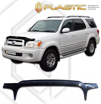 Дефлектор капота (exclusive) CA-Plastic Toyota Sequoia (2004-2007) XK30, XK40 рестайлинг