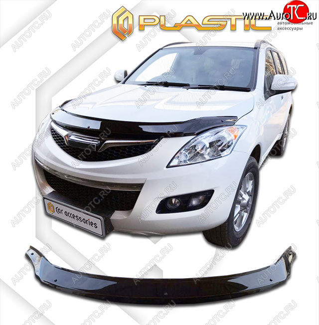 2 899 р. Дефлектор капота (exclusive) CA-Plastic  Haval H5 (2020-2023) рестайлинг (Classic чёрный, Без надписи)  с доставкой в г. Пермь