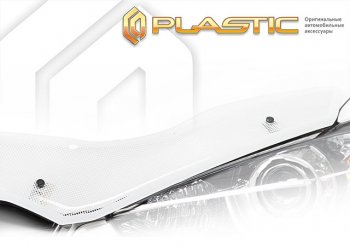 Дефлектор капота CA-Plastic Exclusive KIA Rio 2 JB дорестайлинг седан (2005-2009) (Шелкография белая)
